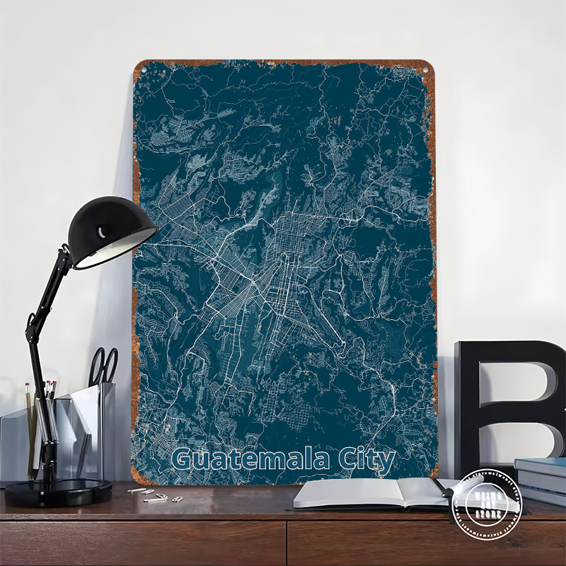 Guatemala City Map Tinplate Po - Custom Map Poster recension och pris