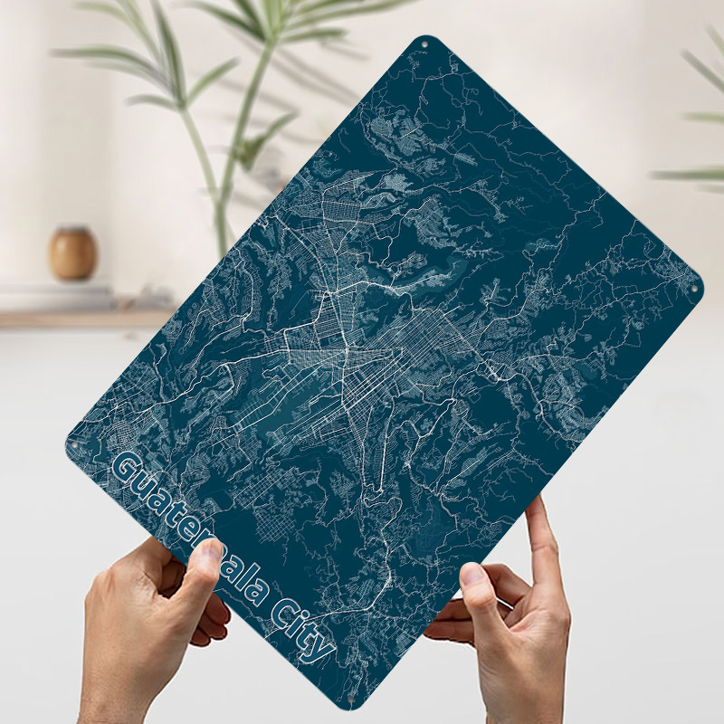 Guatemala City Map Tinplate Po - Custom Map Poster recension och pris