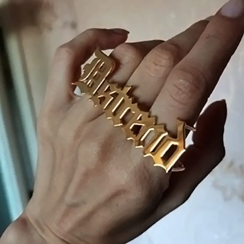 Custom Name Ring for Men Women - Initial Ring Custom recension och pris