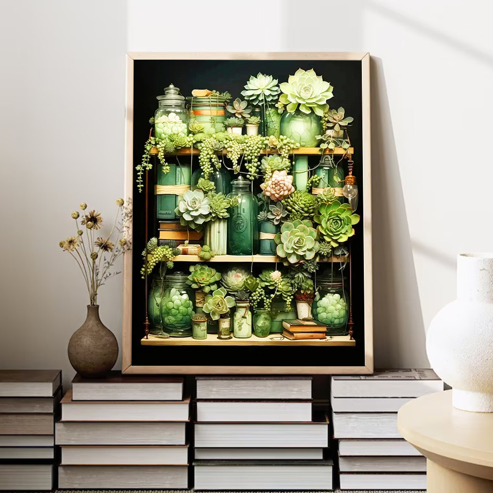 Huacan Diamond Painting Succul - Photo Mosaic Print recension och pris